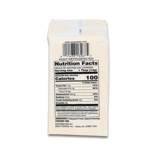 Bansi Butter Unsalted 1 Lb