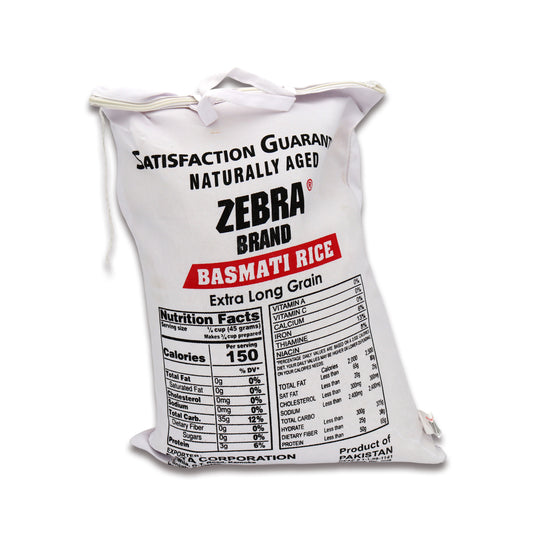 Zebra Basmati Rice 20 Lb