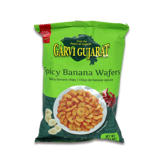 Garvi Gujarat Yellow Banana Wafer Spicy 0.40 Lb