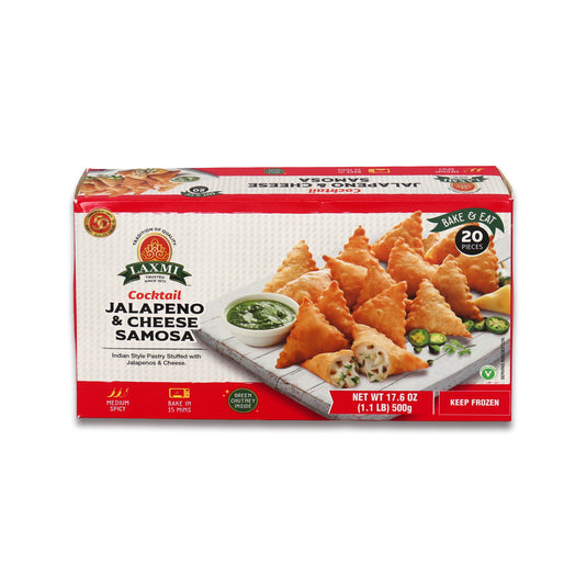 Laxmi Cocktail Jalapeno and Cheese Samosa 20 Pc