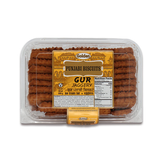 Golden Punjabi Gur Jaggery Biscuits 1.4 Lb