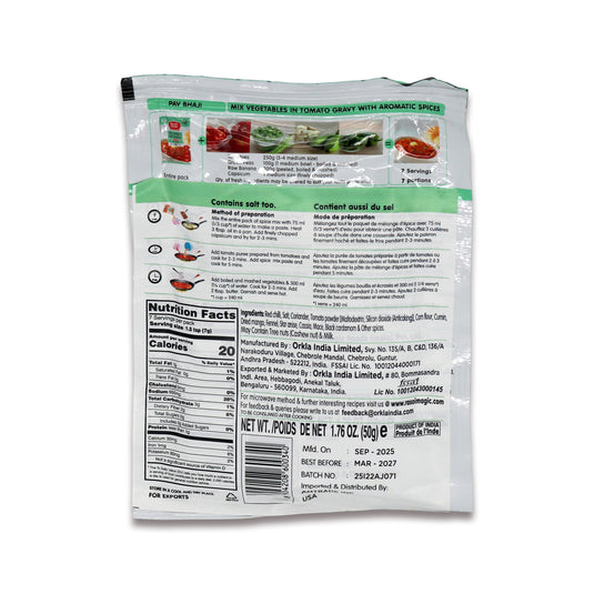 Rasoi Magic No Onion No Garlic Pav Bhaji Cooking Powder 0.11 Lb