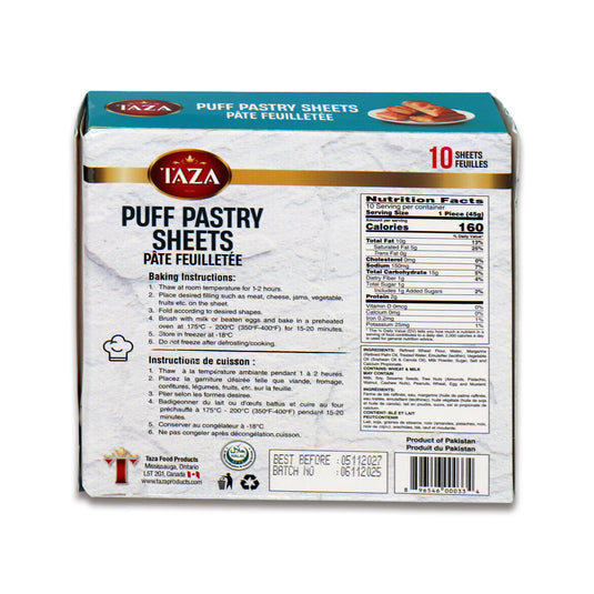 Taza Puff Pastry Sheet 1 Lb