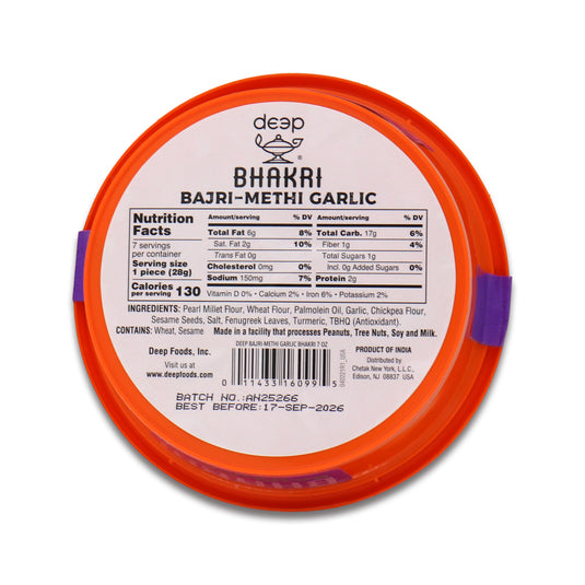 Deep Bhakhri Bajri Methi-Garlic 0.44 Lb