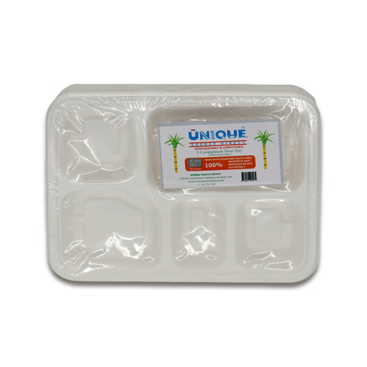 Unique 5 Compartment Deep Tray 25 Count
