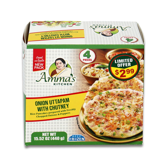 Amma's Onion Uttapam With Chutney 4 Pc