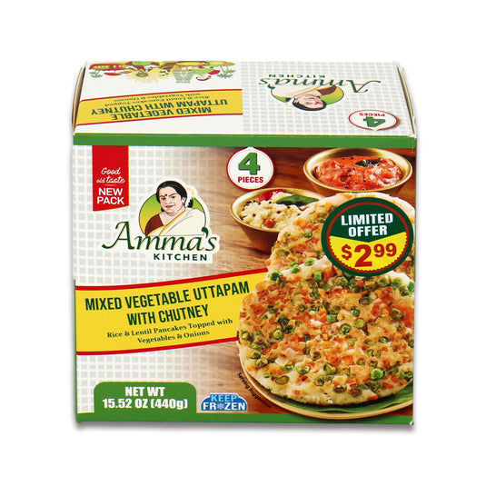 Amma's Mix Vegetable Uttapam 4 Pc