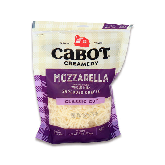 Cabot Shredded Cheese Whole Milk Mozzarella 0.50 Lb